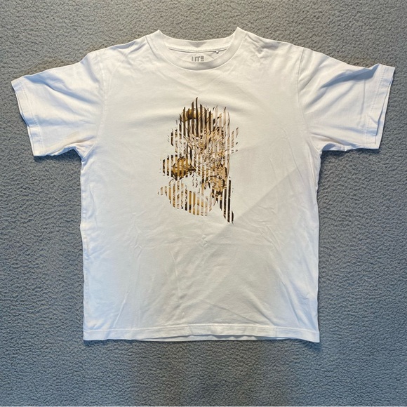 Uniqlo x Dragon Ball Z Goku Tee White Short Sleeve Anime T Shirt Men Size Large - Picture 1 of 8